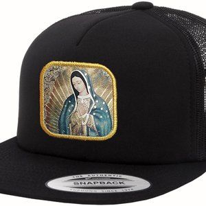 Virgin Mary Hat Adjustable Virgen de Guadalupe Faith Hat,Unisex Religion Hat